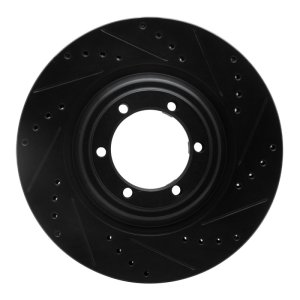Chevrolet Colorado Brake Rotor (1) - Front Right - R1 Concepts - Drilled & Slotted - Black - `12-`18